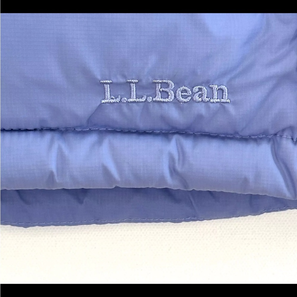 LL Bean Womens Goose Down Puffer Jacket Coat  Periwinkle Purple Size Large - Picture 2 of 5